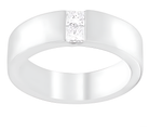 Men's 14K White Gold 1/4 ct.TDW Diamond Channel Band Ring (G-H, VS1-VS2) - Stormyjay