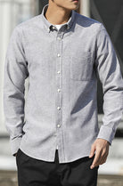 Men's Oxford Long Sleeve Casual Shirt - Stormyjay