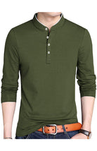 Solid Long Sleeve Large Men's T-Shirt - Stormyjay