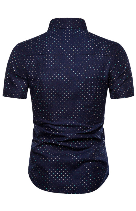 Men's Summer Fashion Short Sleeve Printed Shirt - Stormyjay