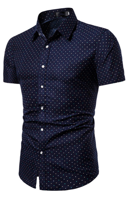 Men's Summer Fashion Short Sleeve Printed Shirt - Stormyjay