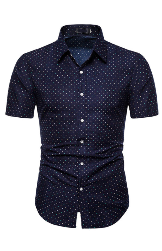 Men's Summer Fashion Short Sleeve Printed Shirt - Stormyjay