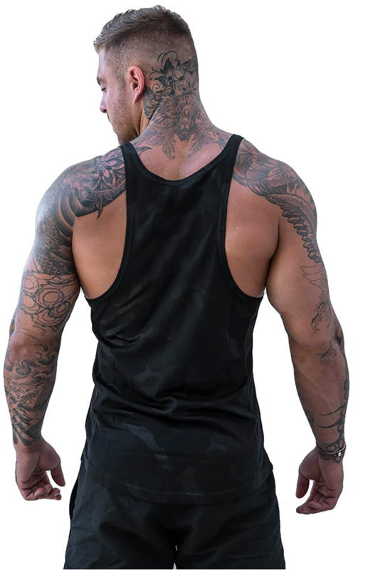 Men's Camouflage Print Breathable Quick Dry Sleeveless Tank Top - Stormyjay