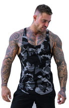 Men's Camouflage Print Breathable Quick Dry Sleeveless Tank Top - Stormyjay