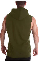 Men's Pullover Hooded Casual Sleeveless Tank Top - Stormyjay