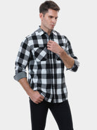 Men's plaid shirt flannel ground shirt - Stormyjay