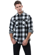 Men's plaid shirt flannel ground shirt - Stormyjay