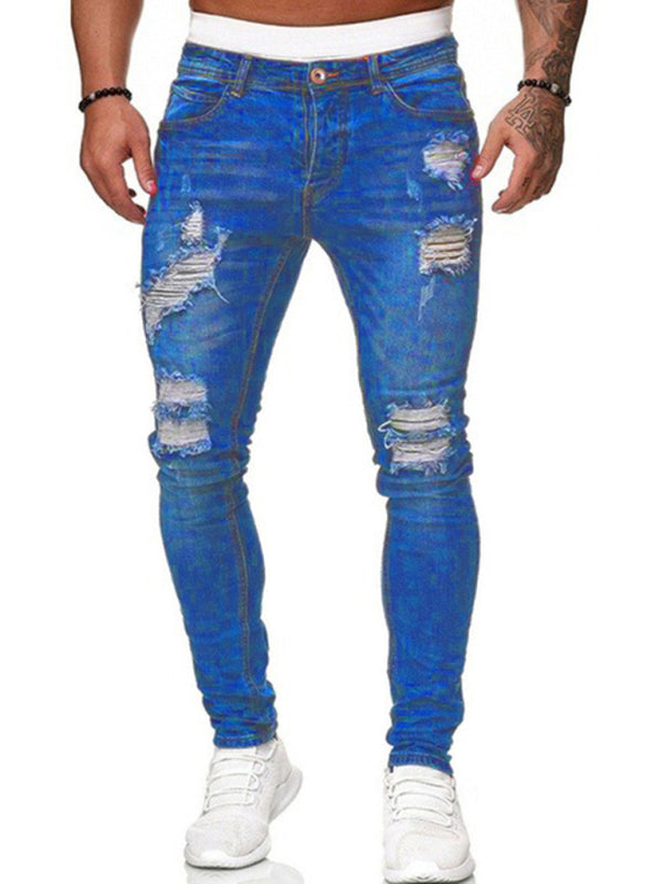 Men's Fashion Ripped Slim Skinny Jeans - Stormyjay