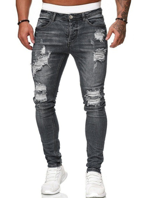 Men's Fashion Ripped Slim Skinny Jeans - Stormyjay