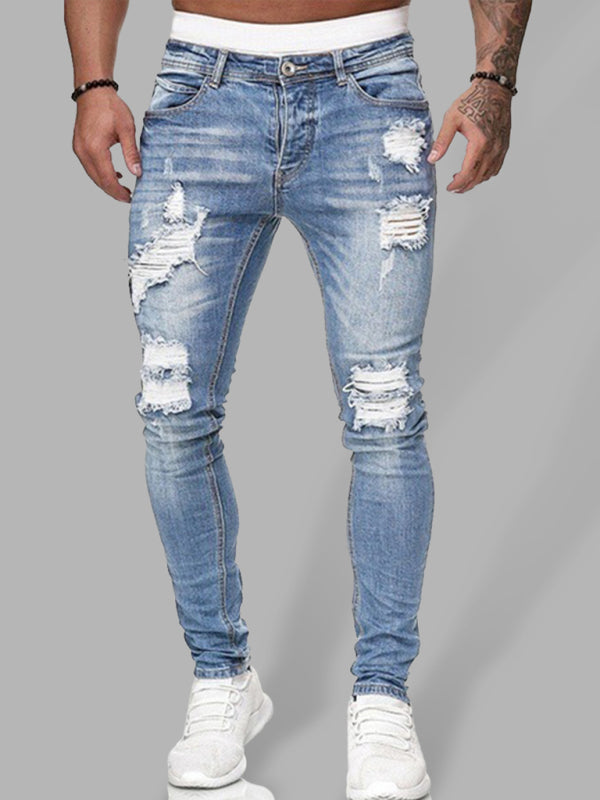 Men's Fashion Ripped Slim Skinny Jeans - Stormyjay