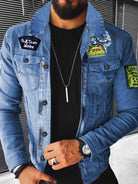 Plush Style Thickened Denim Men's Outer Jacket - Stormyjay