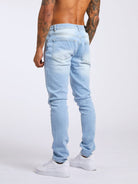 Men's solid slim fit basic skinny jeans - Stormyjay