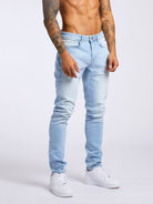 Men's solid slim fit basic skinny jeans - Stormyjay