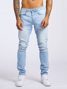 Men's solid slim fit basic skinny jeans - Stormyjay