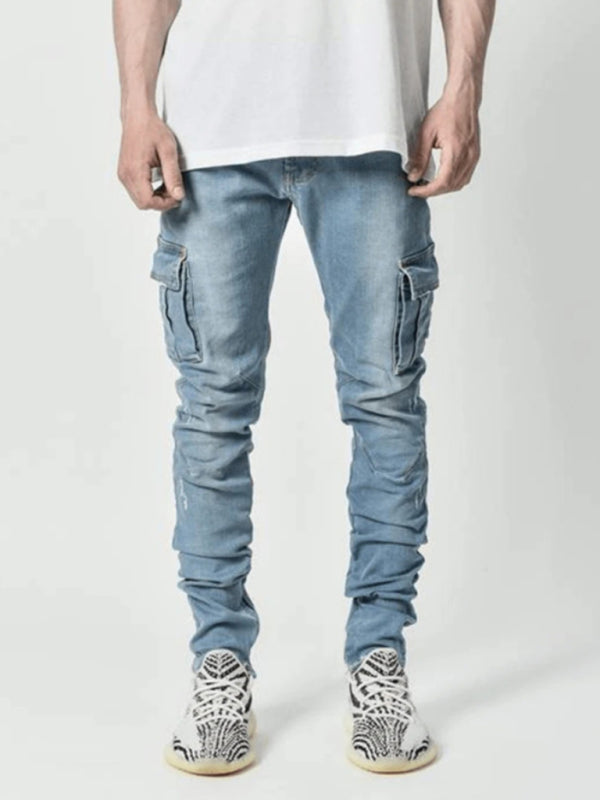 Men's Side Pocket Skinny Jeans For Men - Stormyjay