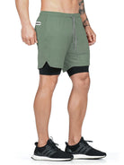 Tide brand new summer sports casual shorts men's fake two-piece five-point pants - Stormyjay