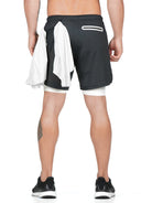 Tide brand new summer sports casual shorts men's fake two-piece five-point pants - Stormyjay