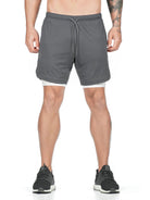 Tide brand new summer sports casual shorts men's fake two-piece five-point pants - Stormyjay