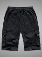 Men's Solid Color Casual Multi-Pocket Cargo Shorts - Stormyjay