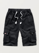 Men's Solid Color Casual Multi-Pocket Cargo Shorts - Stormyjay