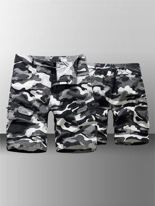 Men's Camouflage Print Cargo Shorts - Stormyjay