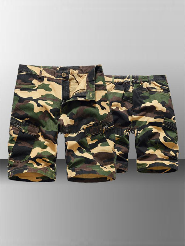 Men's Camouflage Print Cargo Shorts - Stormyjay