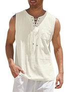 Men's Woven Tie Stand Collar Pullover Vest - Stormyjay