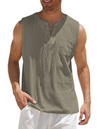 Men's Woven Tie Stand Collar Pullover Vest - Stormyjay