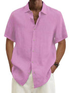 Men's Woven Casual Short Sleeve Shirt - Stormyjay