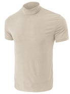 Men's turtleneck all-match bottoming short-sleeved t-shirt - Stormyjay