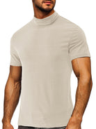 Men's turtleneck all-match bottoming short-sleeved t-shirt - Stormyjay