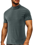 Men's turtleneck all-match bottoming short-sleeved t-shirt - Stormyjay