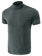 Men's turtleneck all-match bottoming short-sleeved t-shirt - Stormyjay