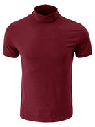 Men's turtleneck all-match bottoming short-sleeved t-shirt - Stormyjay