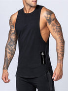 Men's Solid Color Round Neck Casual Breathable Slim Fit Sports Vest - Stormyjay