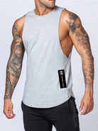 Men's Solid Color Round Neck Casual Breathable Slim Fit Sports Vest - Stormyjay