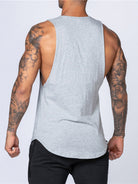 Men's Solid Color Round Neck Casual Breathable Slim Fit Sports Vest - Stormyjay