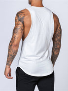 Men's Solid Color Round Neck Casual Breathable Slim Fit Sports Vest - Stormyjay