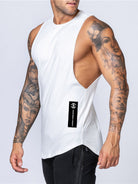 Men's Solid Color Round Neck Casual Breathable Slim Fit Sports Vest - Stormyjay