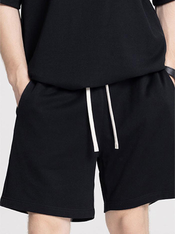 Men's solid color loose casual sports shorts - Stormyjay