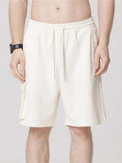 Men's Contrasting Color Stitching Woven Casual Shorts - Stormyjay