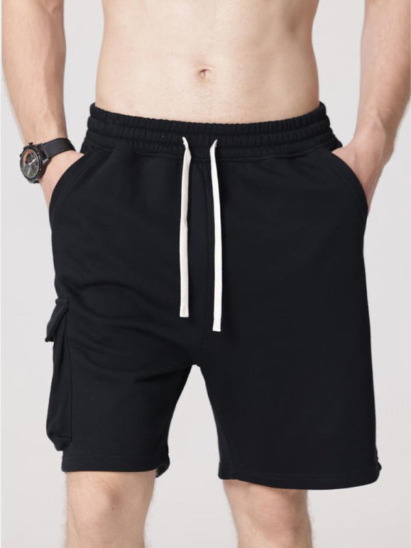 Men's Contrasting Color Stitching Woven Casual Shorts - Stormyjay