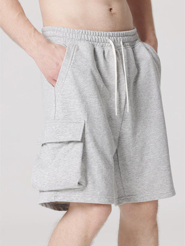 Men's Contrasting Color Stitching Woven Casual Shorts - Stormyjay