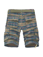 Cargo Shorts Men's Sweatpants Half Pocket Plaid Shorts - Stormyjay