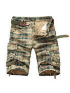 Cargo Shorts Men's Sweatpants Half Pocket Plaid Shorts - Stormyjay