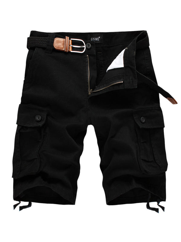 Straight Leg Cropped Pants Men's Loose Casual Pants Outdoor Sports Cargo Shorts (Without Belt) - Stormyjay