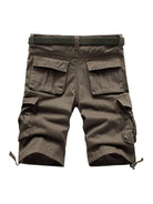 Straight Leg Cropped Pants Men's Loose Casual Pants Outdoor Sports Cargo Shorts (Without Belt) - Stormyjay