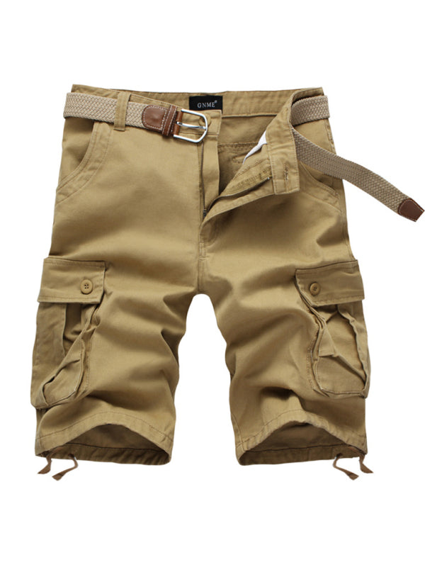 Straight Leg Cropped Pants Men's Loose Casual Pants Outdoor Sports Cargo Shorts (Without Belt) - Stormyjay