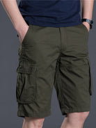 New Thin Workwear Shorts Solid Color Loose Multi-Pocket Straight Casual Pants - Stormyjay