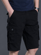 New Thin Workwear Shorts Solid Color Loose Multi-Pocket Straight Casual Pants - Stormyjay